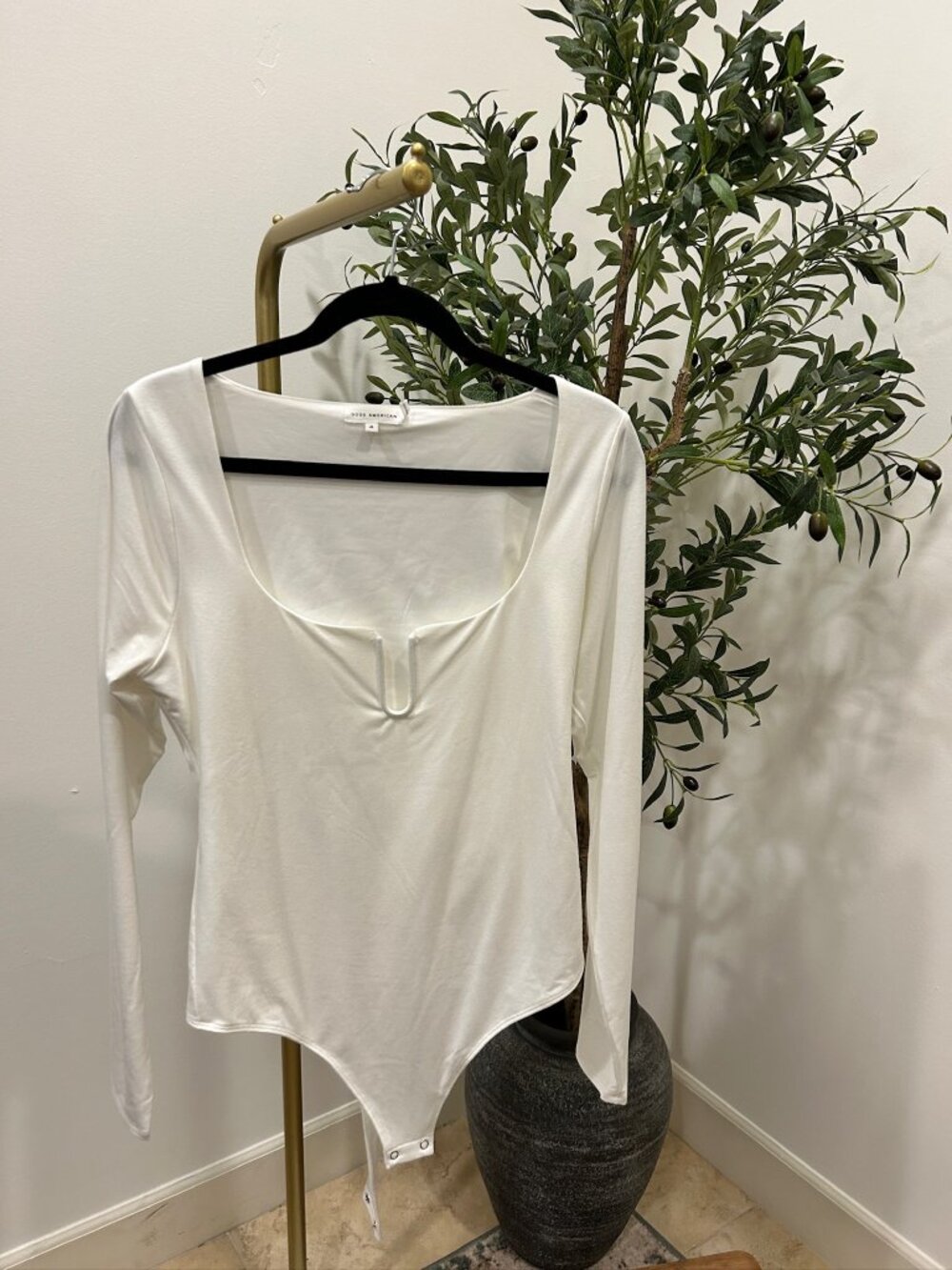 Good American White Bodysuit